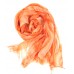 Swirl Print Cotton Gauze Light Orange Scarf 